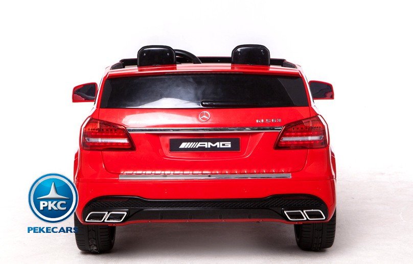 Coche electrico para niños Mercedes GLS63 Rojo vista trasera