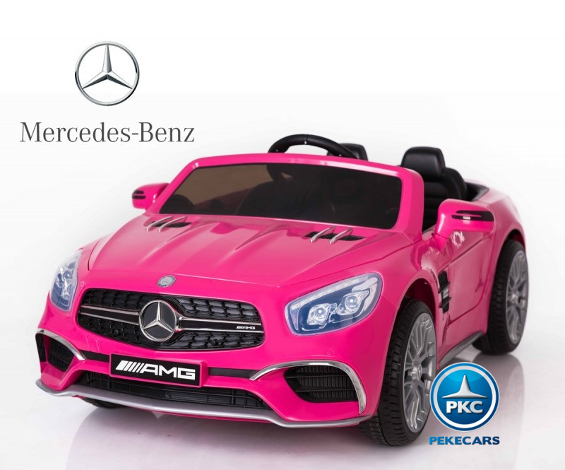 Coche electrico infantil Mercedes SL65 Rosa con licencia oficial