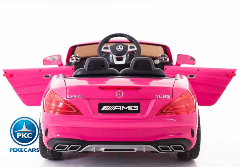 Coche electrico para niños Mercedes SL65 Rosa vista trasera