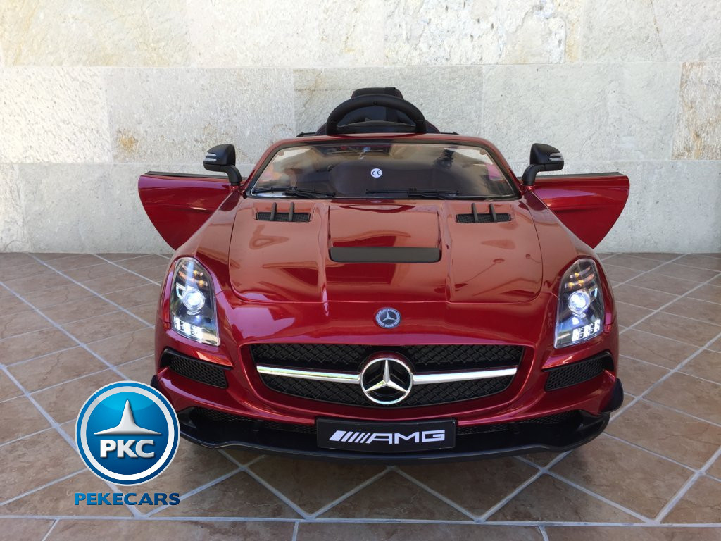 Coche electrico infantil Mercedes deportivo sls Rojo Metalizado con apertura de puertas
