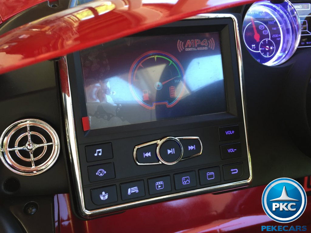 Coche electrico infantil Mercedes deportivo sls Rojo Metalizado maletero
