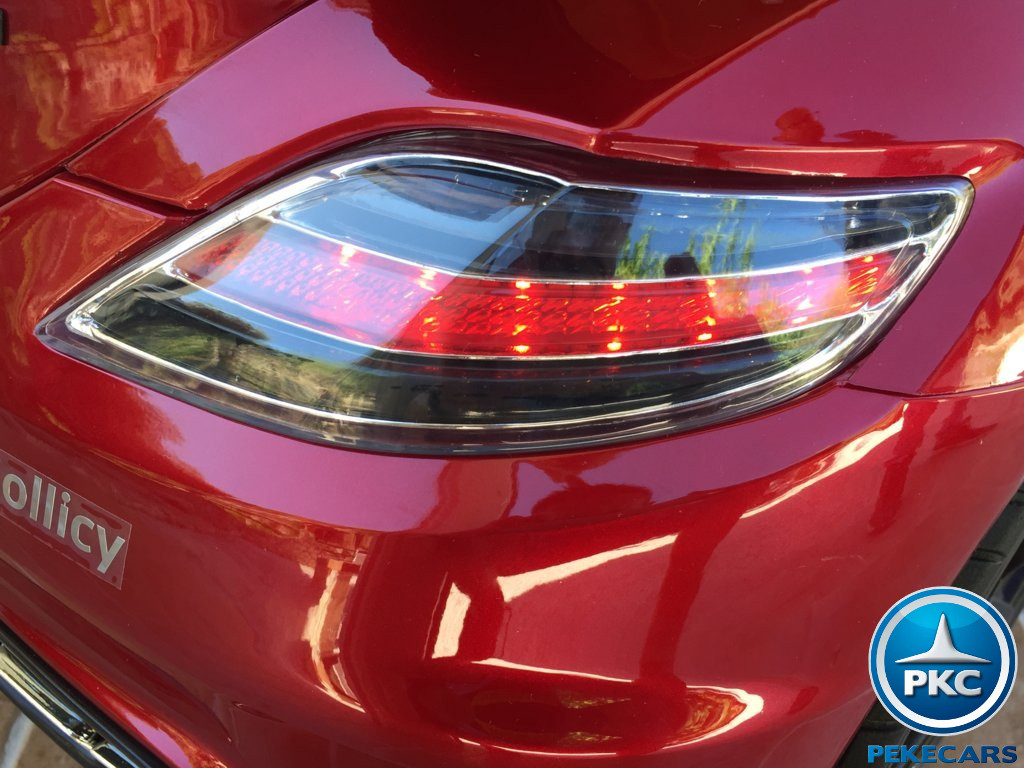 Coche electrico infantil Mercedes deportivo sls Rojo Metalizado vista trasera