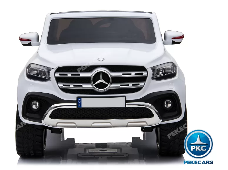 Coche electrico infantil Mercedes Pickup X Class 12V Blanco luces frontales
