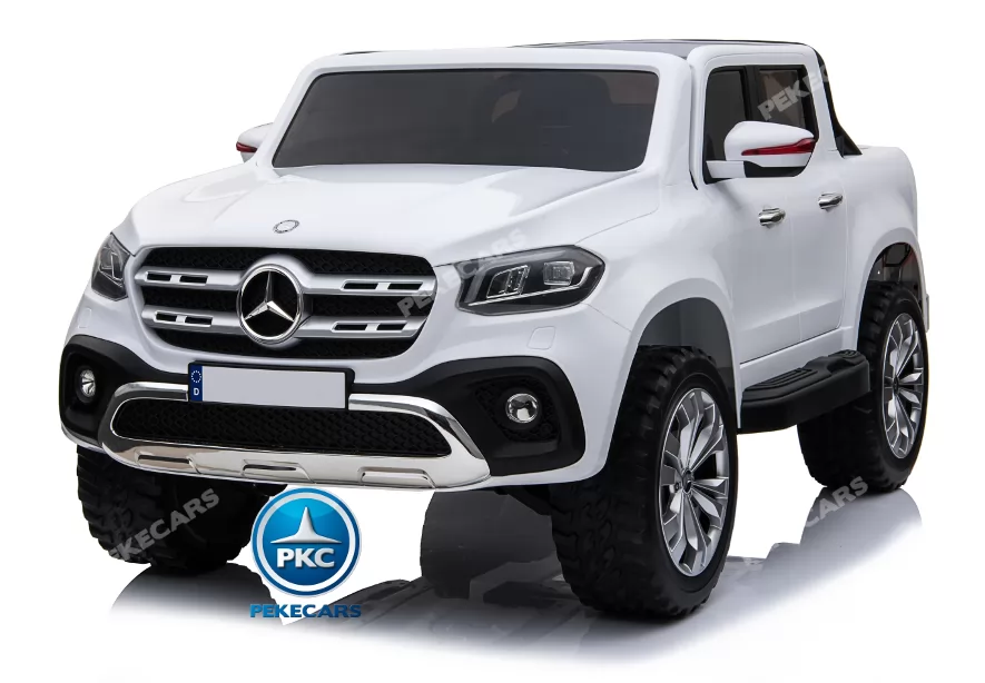 Coche electrico para niños Mercedes Pickup X Class 12V Blanco ruedas de caucho antipinchazos