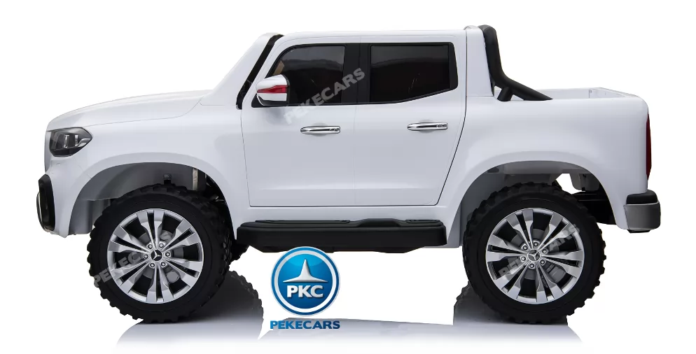 Coche electrico para niños Mercedes Pickup X Class 12V Blanco lateral