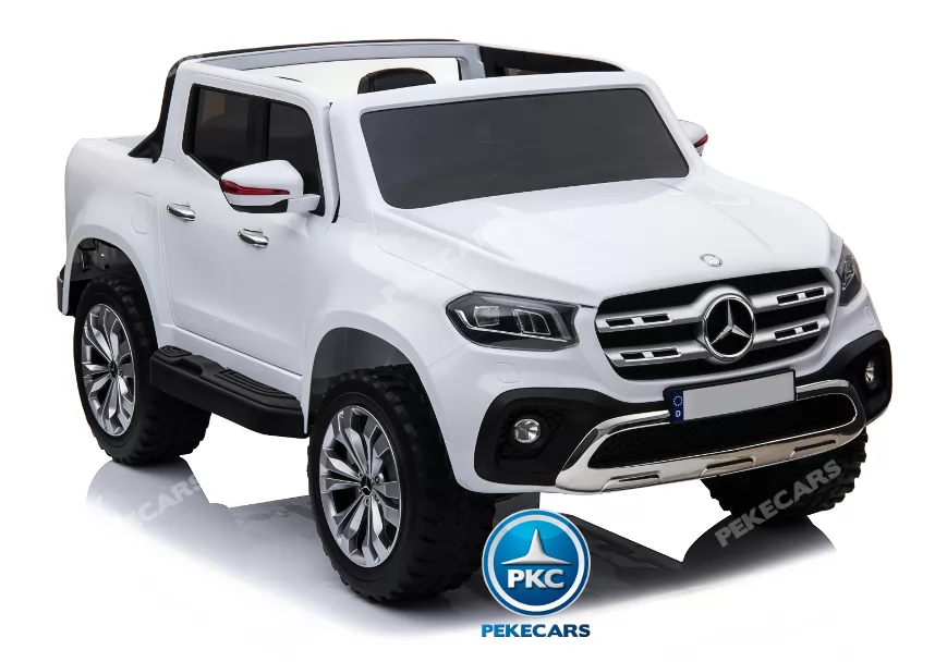 Coche electrico para niños Mercedes Pickup X Class 12V Blanco dos plazas