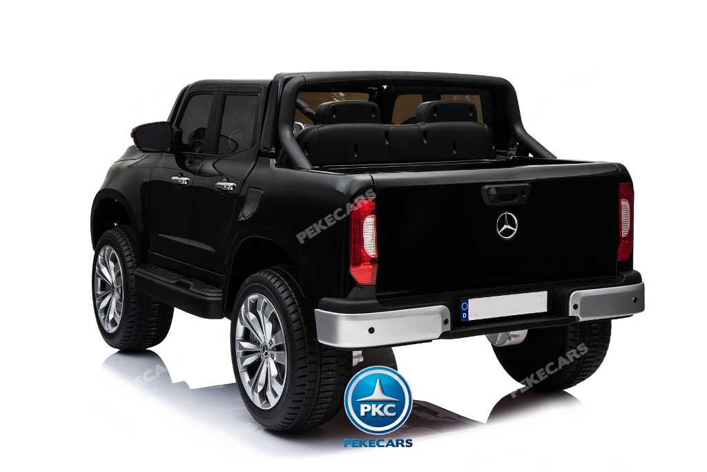 Coche electrico para niños Mercedes Pickup X Class 12V Negro vista trasera