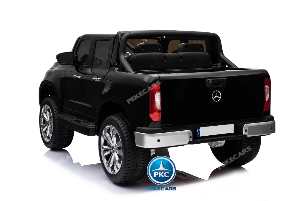 Coche electrico para niños Mercedes Pickup X Class 12V Negro vista trasera
