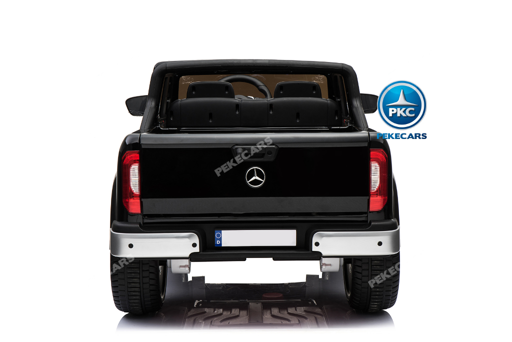 Coche electrico infantil Mercedes Pickup X Class 12V Negro luces frontales