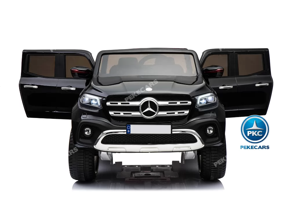 Coche electrico infantil Mercedes Pickup X Class 12V Negro con luces traseras