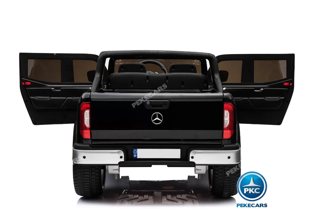 Coche electrico infantil Mercedes Pickup X Class 12V Negro con pantalla MP4