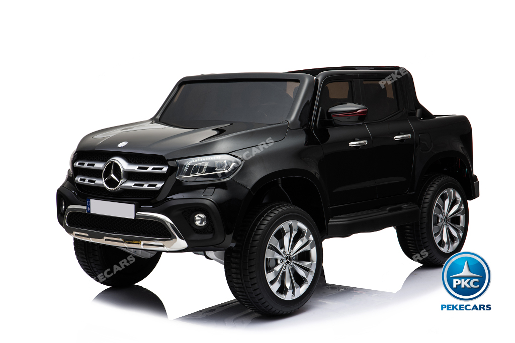 Coche electrico para niños Mercedes Pickup X Class 12V Negro con maletero trasero