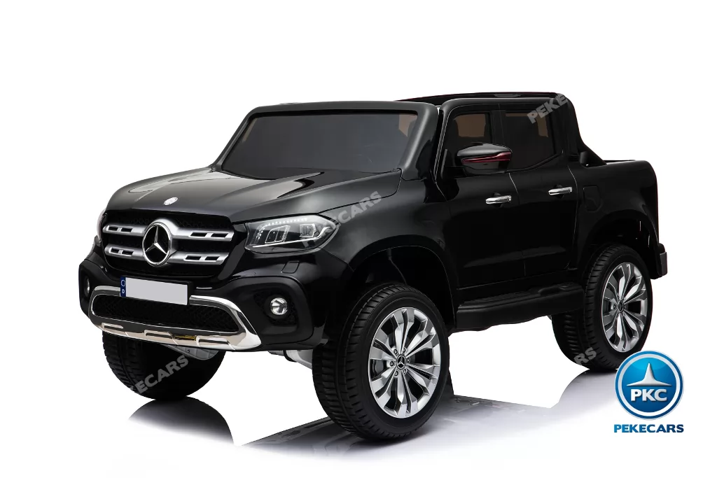 Coche electrico para niños Mercedes Pickup X Class 12V Negro con maletero trasero