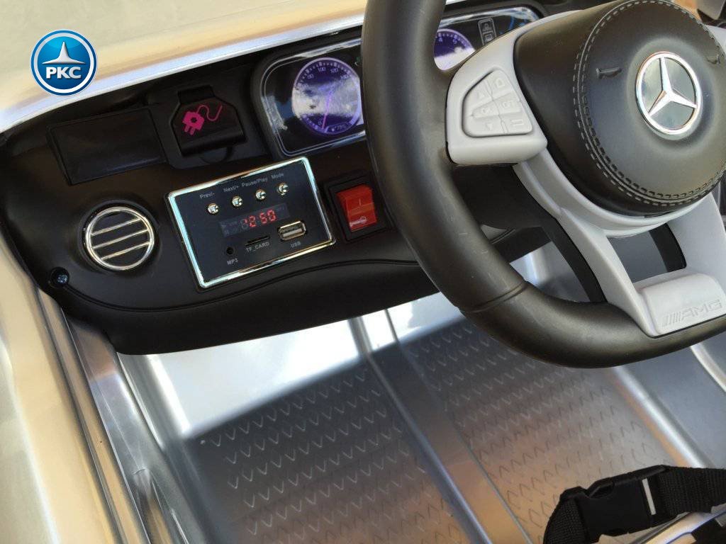 Mercedes s63 para niños plata metalizado salpicadero Pekecars