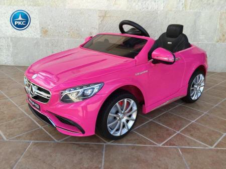 Mercedes S63 12v para niños rosa PEKECARS