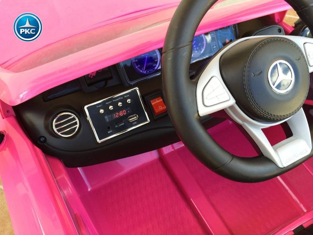 Mercedes S63 12v para niños rosa musica PEKECARS