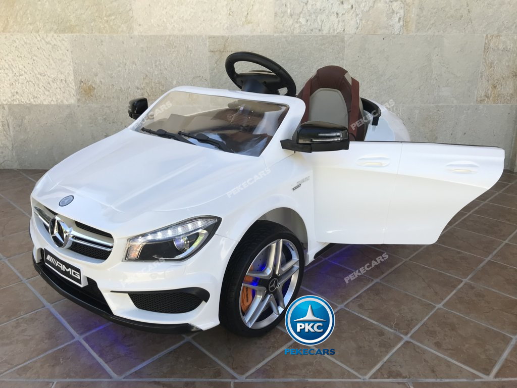 Coche electrico para niños Mercedes CLA45 Blanco vista principal