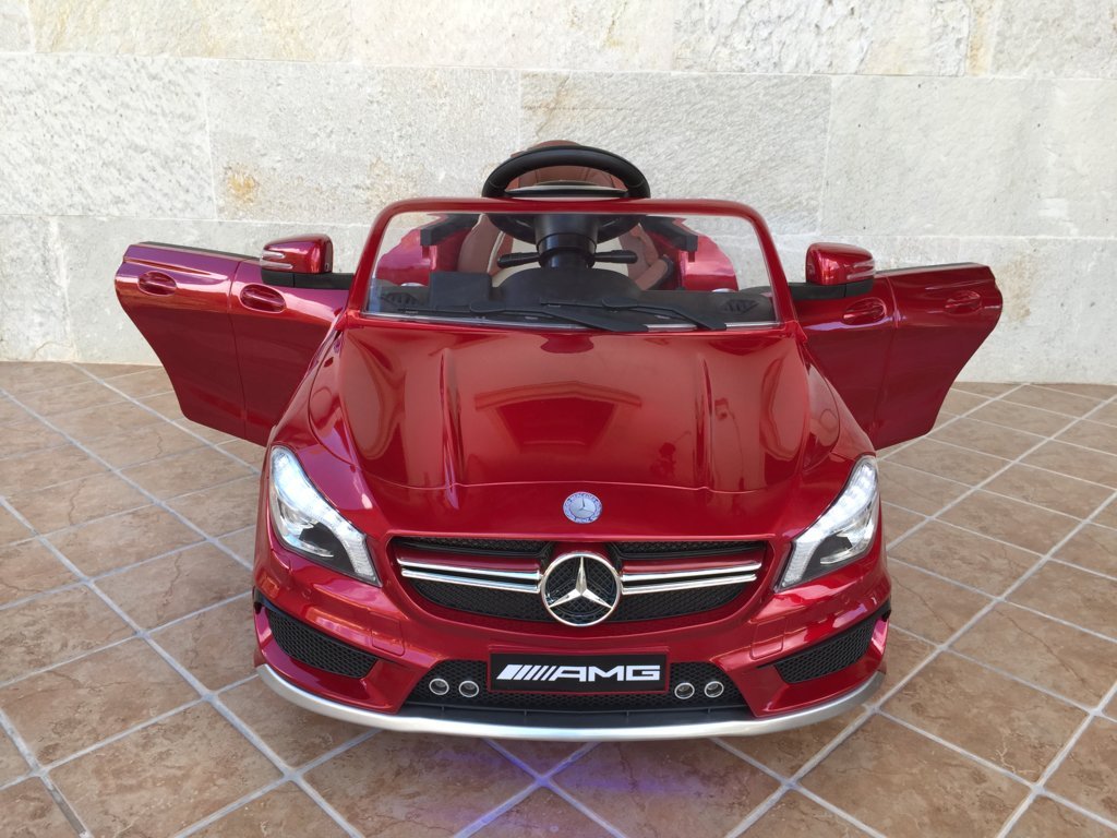 Coche electrico para niños Mercedes CLA45 Rojo Metalizado vista frontal