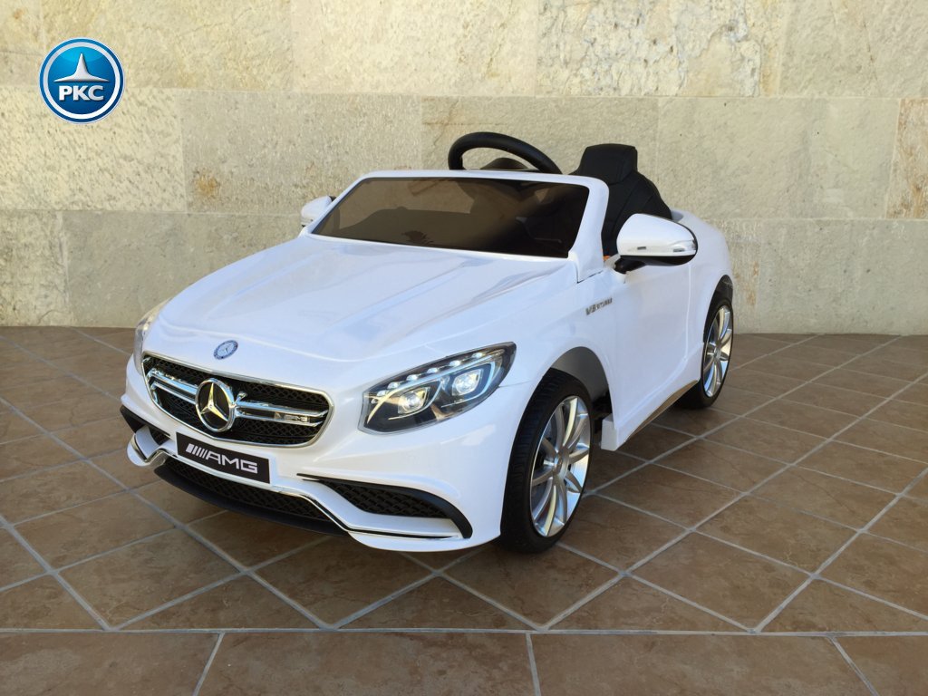 Coche electrico para niños Mercedes S63 Blanco vista principal