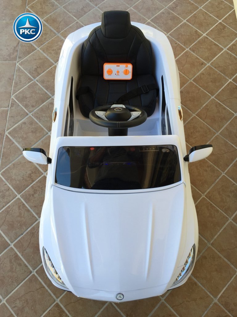 Coche electrico infantil Mercedes S63 Blanco vista aerea