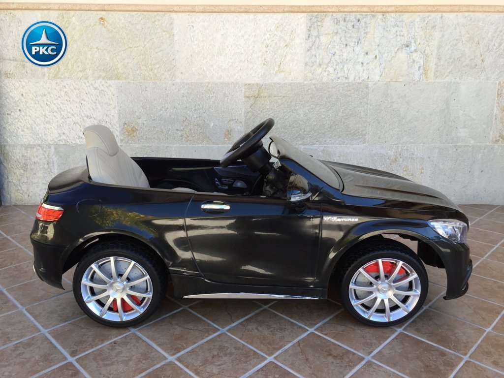 Coche electrico para niños Mercedes S63 Negro lateral
