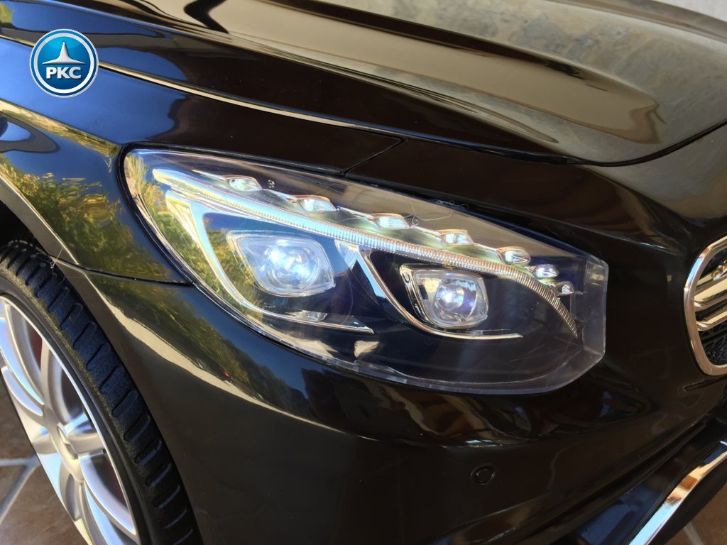 Coche electrico infantil Mercedes S63 Negro luces frontales