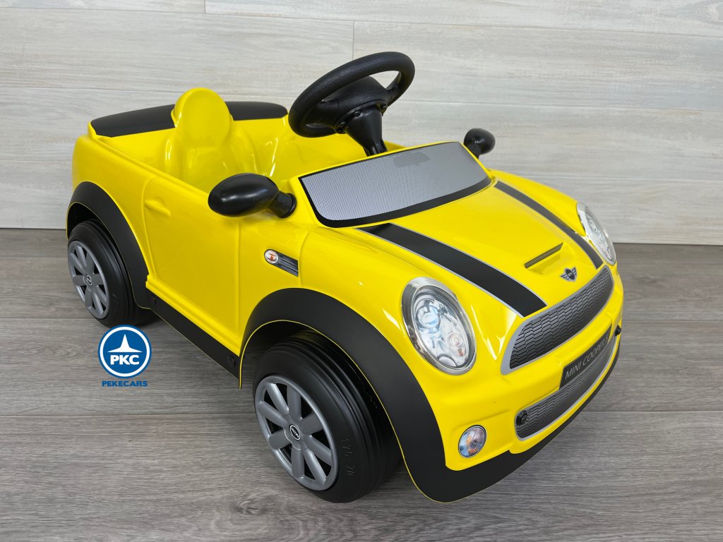 Mini Cooper S 6V Amarillo para niños