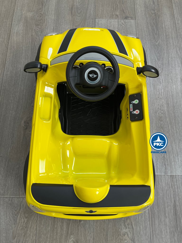 Mini Cooper S 6V Amarillo desde arriba