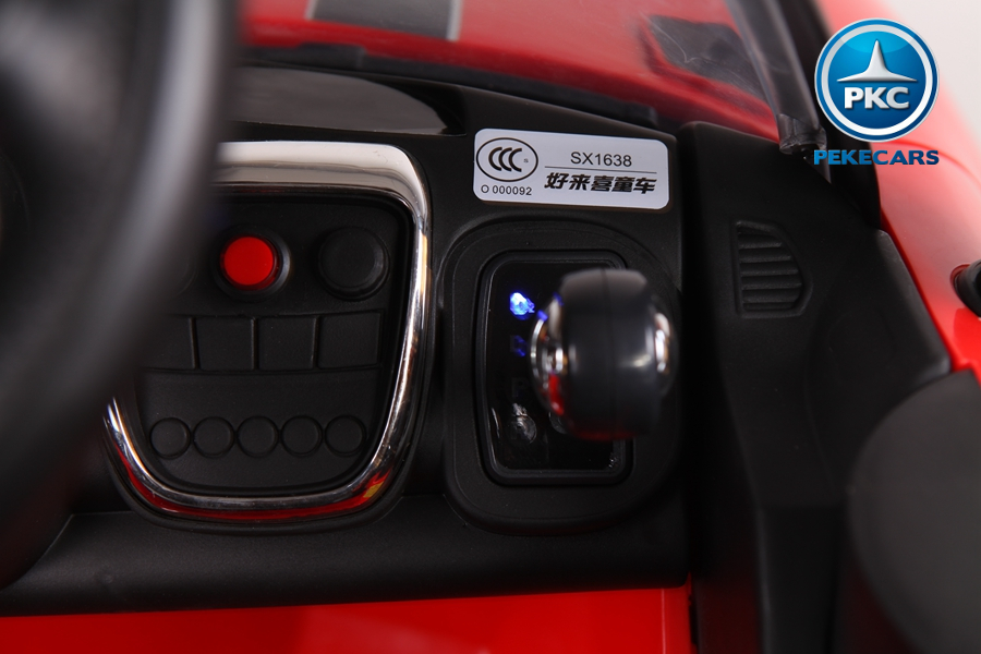 Coche electrico infantil Mini Style Rojo vista trasera