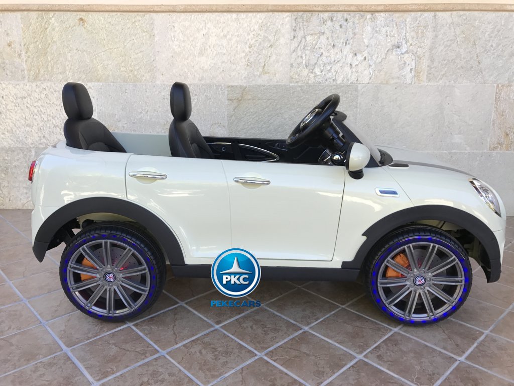 Coche electrico para niños Mini Style Beige lateral