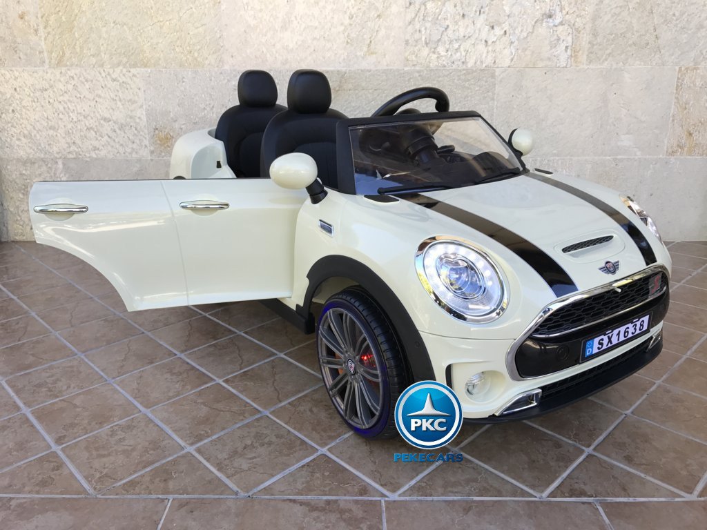 Coche electrico infantil Mini Style Beige