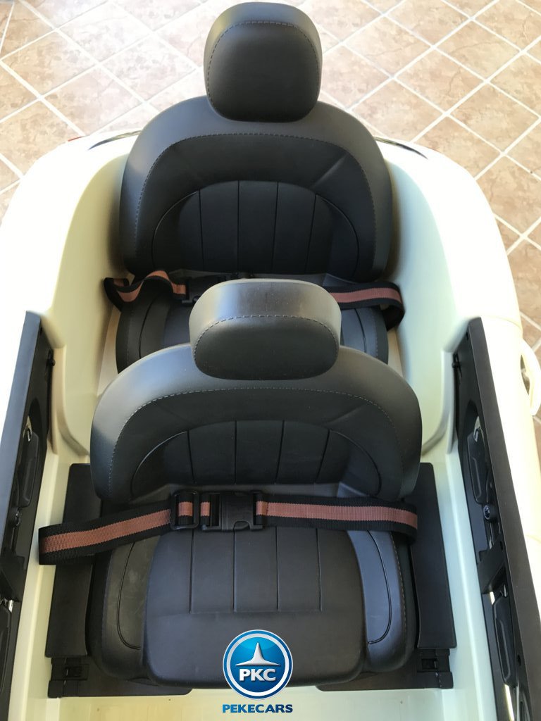 Coche electrico para niños Mini Style Beige dos asientos