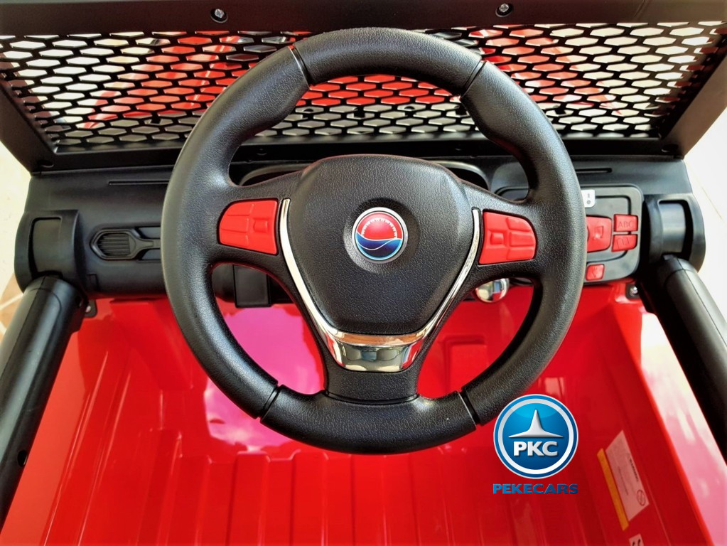 Coche electrico infantil Monster Jeep Rojo