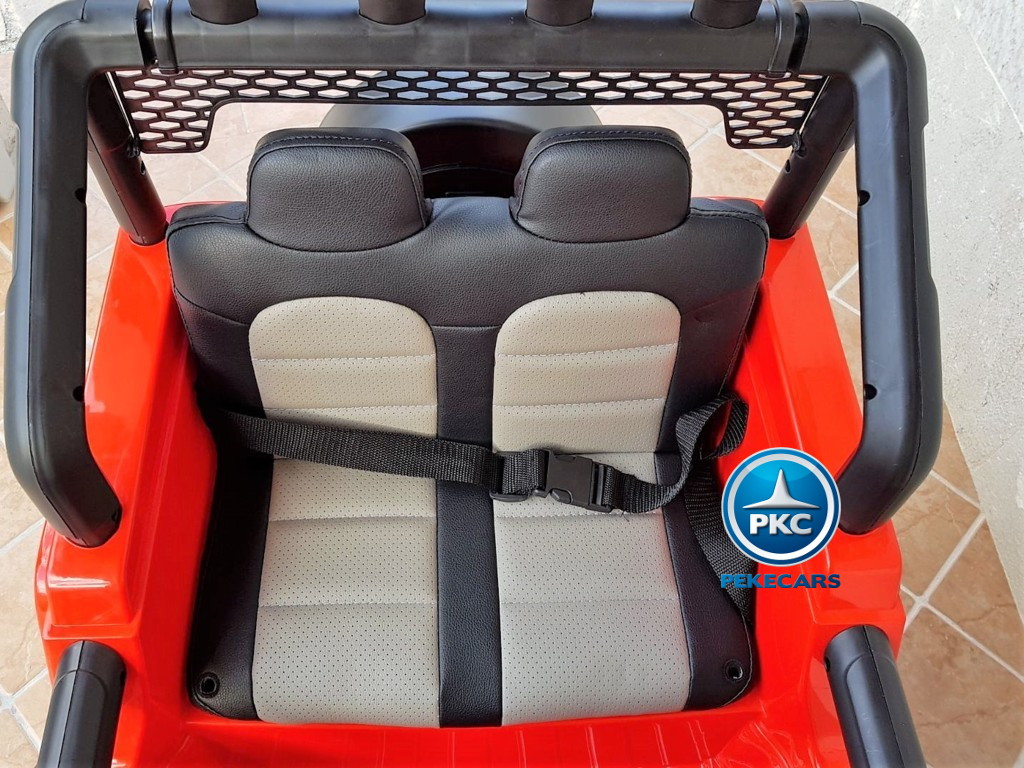 Coche electrico para niños Monster Jeep Rojo