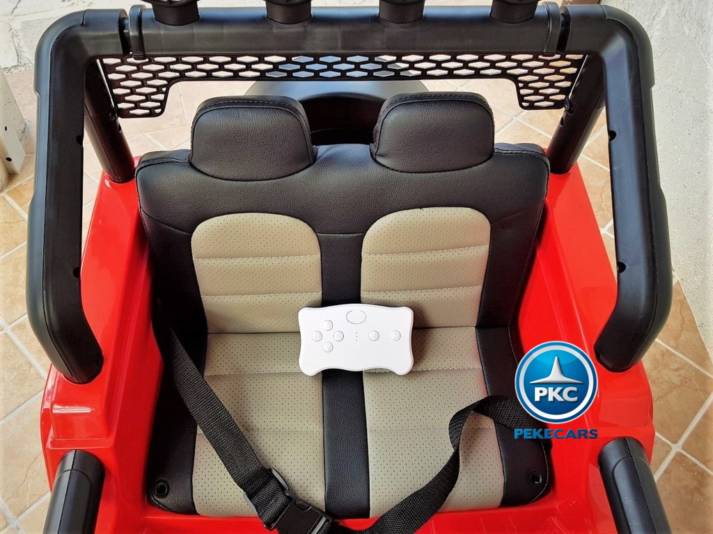 Coche electrico para niños Monster Jeep Rojo