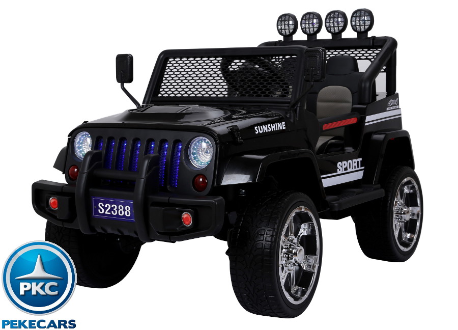Coche electrico para niños Monster Jeep Negro vista principal