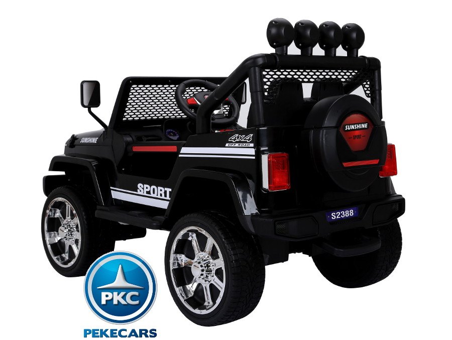 Coche electrico para niños Monster Jeep Negro
