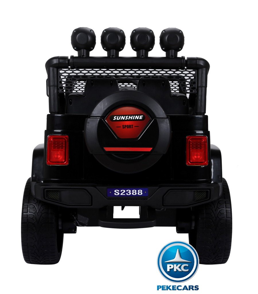 Coche electrico infantil Monster Jeep Negro