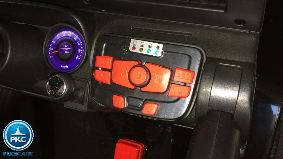Coche electrico para niños Monster Jeep Negro dashboard