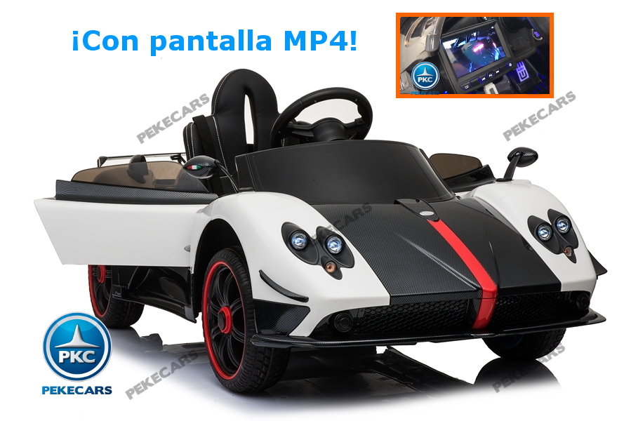 Coche electrico para niños Pagani Zonda Blanco vista principal