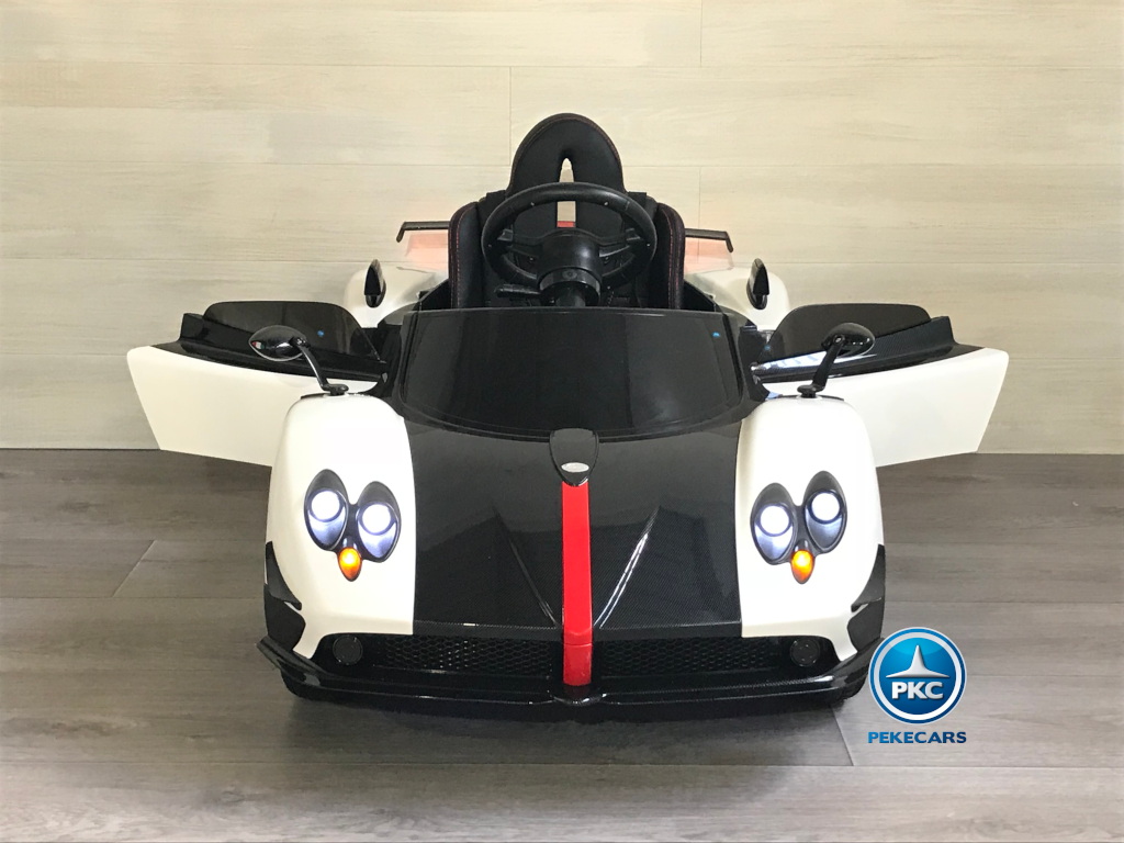 Coche electrico para niños Pagani Zonda Blanco frontal