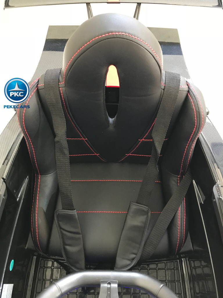 Coche electrico para niños Pagani Zonda Blanco asiento acolchado regulable