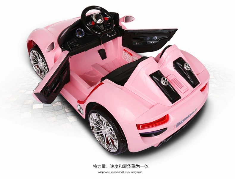 Coche electrico infantil Porsche style rosa apertura de puertas