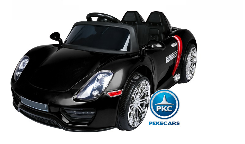 Coche electrico para niños Porsche style negro vista principal