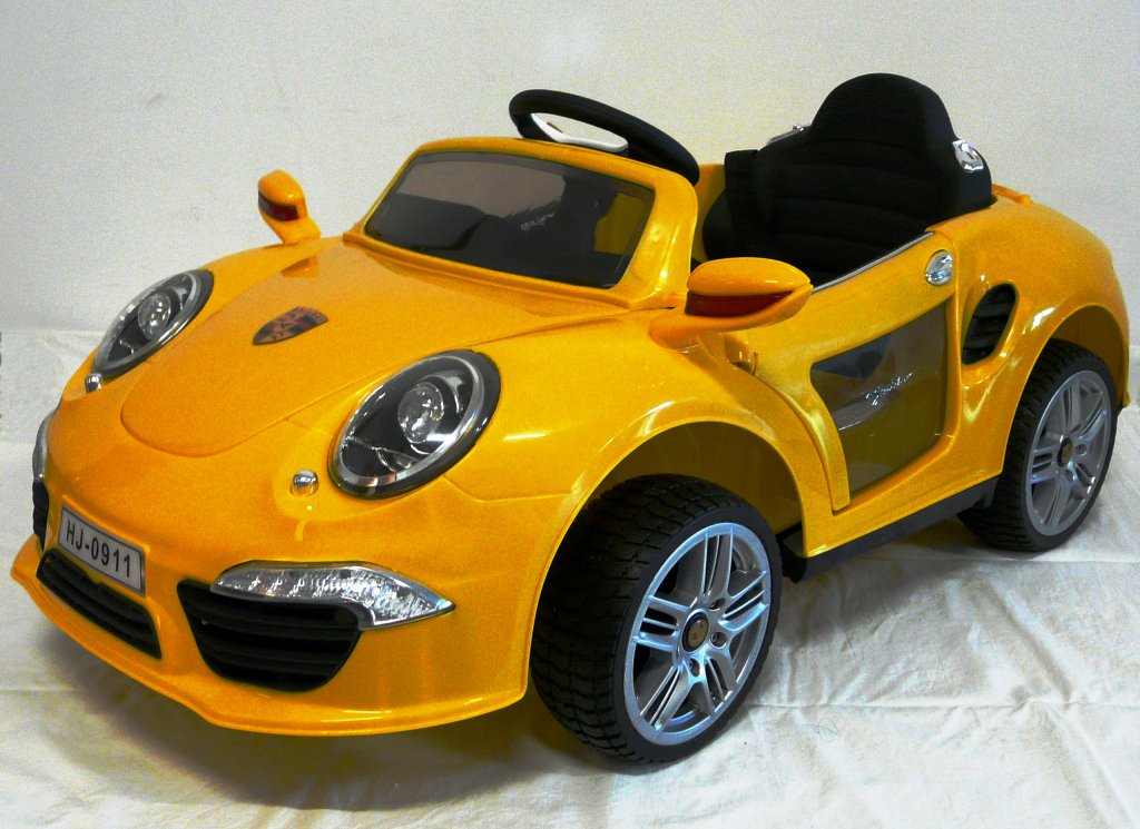 Coche electrico para niños Porsche style amarillo
