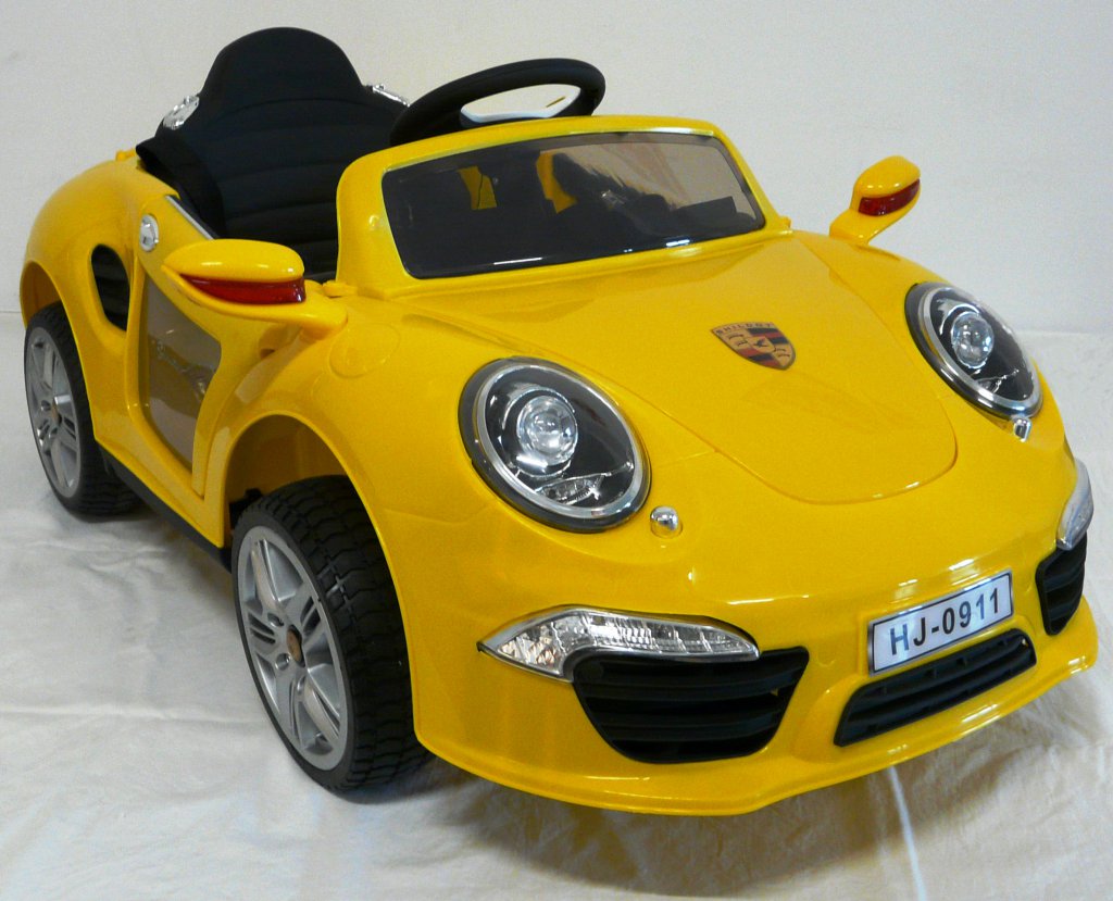 Coche electrico para niños Porsche style amarillo