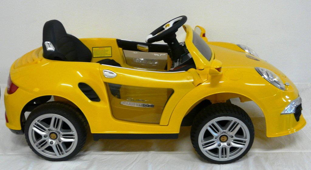 Coche electrico para niños Porsche style amarillo