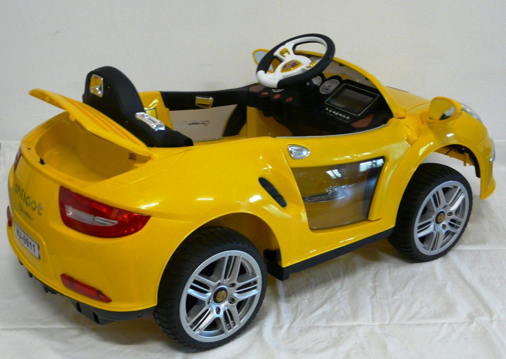 Coche electrico para niños Porsche style amarillo