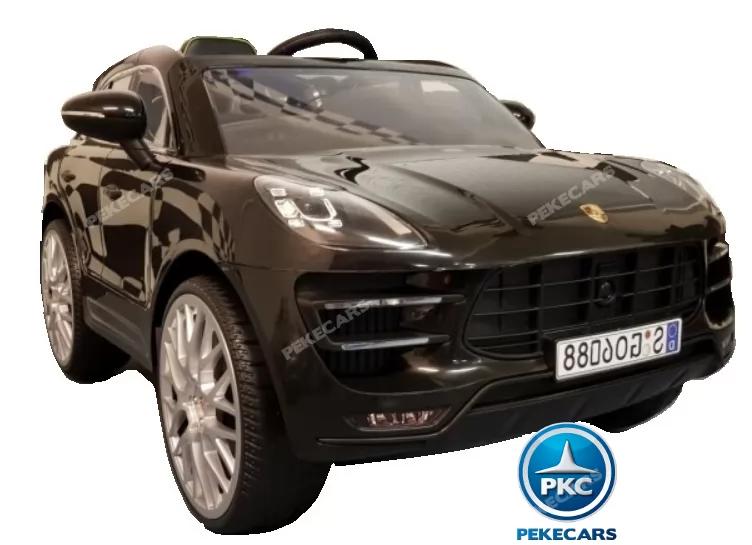 Coche electrico para niños Porsche Macan Negro con apertura de puertas