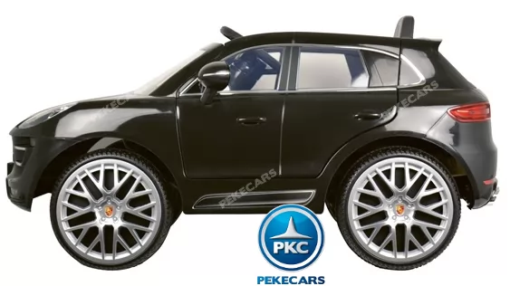 Coche electrico infantil Porsche Macan Negro lateral